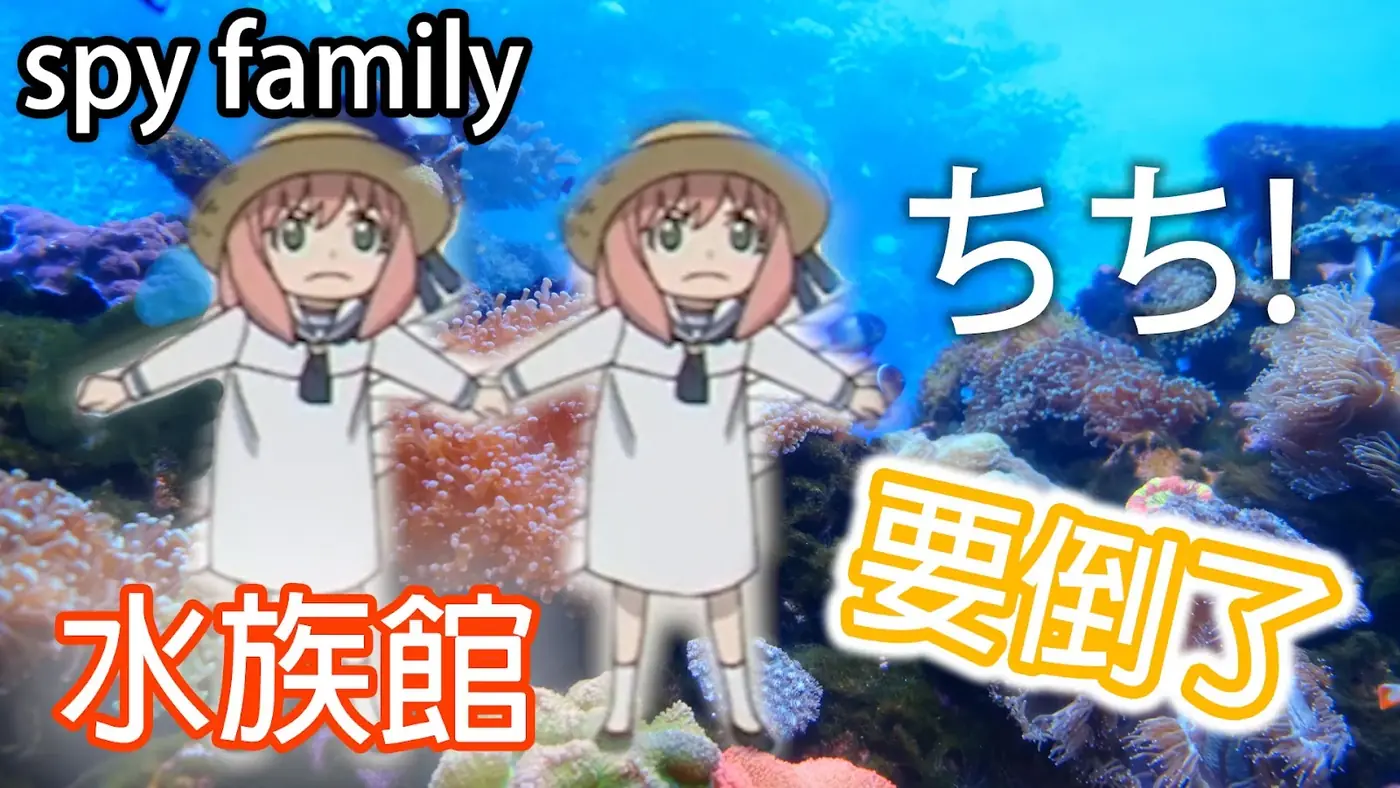 YouTube 縮圖設計範例：SPY×FAMILY 水族館