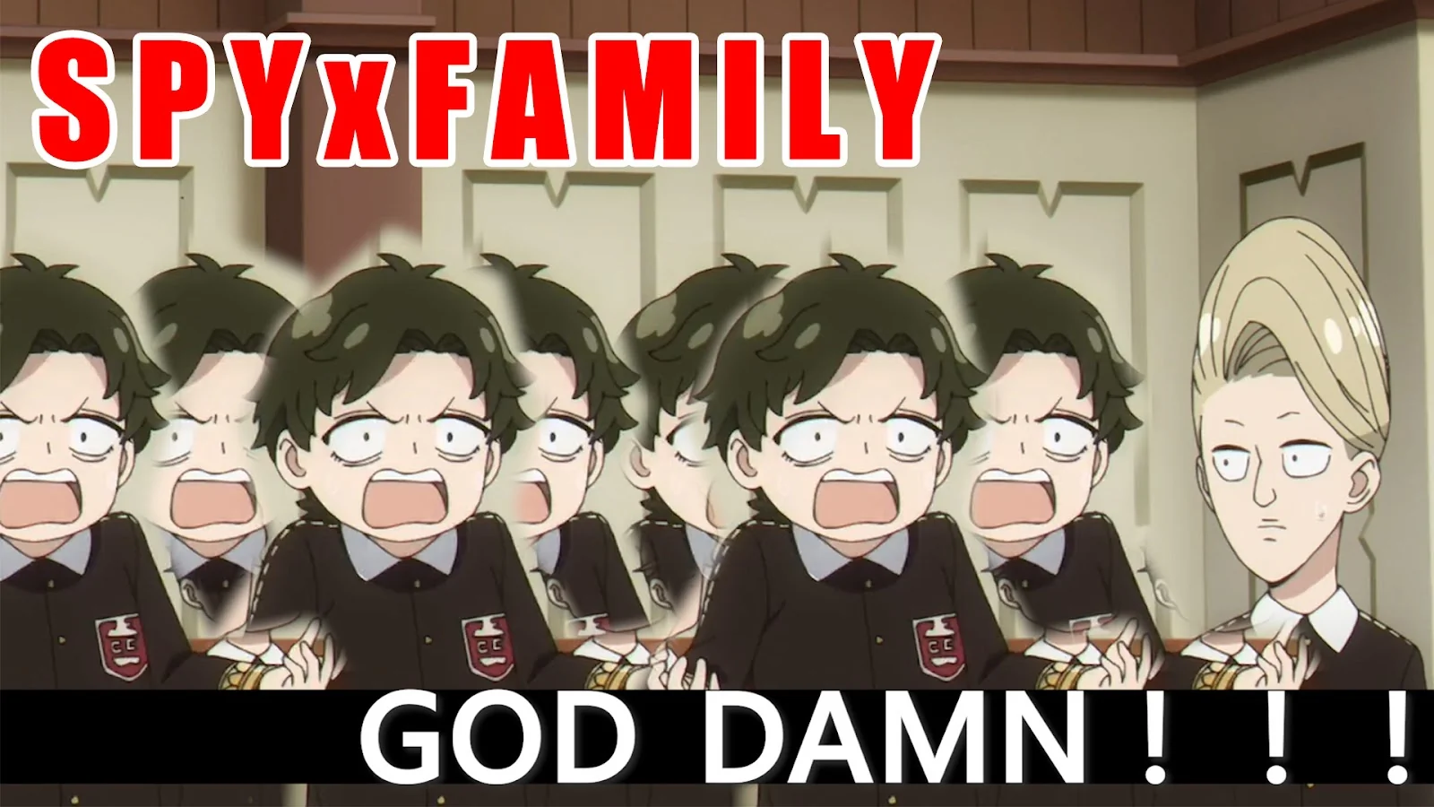 YouTube 縮圖設計範例：SPY×FAMILY GOD DAMN